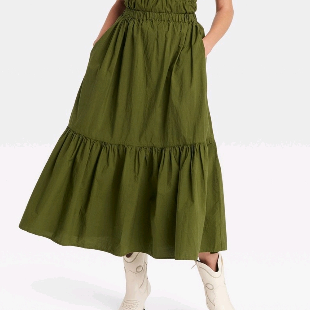 Women's skirt, green, size M